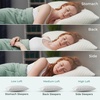 image:imageSnugglePedic Body Pillow for Side Sleepers for Adults  Full Body Maternity Pillow Support Legs Belly amp HIPS  Shredded Memory Foam amp Cooling Pregnancy Pillow Cover  20x54 NavyMilky White