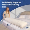 image:imageSnugglePedic Body Pillow for Side Sleepers for Adults  Full Body Maternity Pillow Support Legs Belly amp HIPS  Shredded Memory Foam amp Cooling Pregnancy Pillow Cover  20x54 NavySnow White