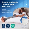 image:imageSnugglePedic Body Pillow for Side Sleepers for Adults  Full Body Maternity Pillow Support Legs Belly amp HIPS  Shredded Memory Foam amp Cooling Pregnancy Pillow Cover  20x54 NavyWhite