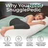 image:imageSnugglePedic Body Pillow for Side Sleepers for Adults  Full Body Maternity Pillow Support Legs Belly amp HIPS  Shredded Memory Foam amp Cooling Pregnancy Pillow Cover  20x54 NavyLight Gray