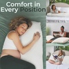 image:imageSnugglePedic Body Pillow for Side Sleepers for Adults  Full Body Maternity Pillow Support Legs Belly amp HIPS  Shredded Memory Foam amp Cooling Pregnancy Pillow Cover  20x54 NavyMilky White