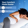 image:imageSnugglePedic Body Pillow for Side Sleepers for Adults  Full Body Maternity Pillow Support Legs Belly amp HIPS  Shredded Memory Foam amp Cooling Pregnancy Pillow Cover  20x54 NavyWhite