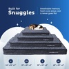 image:imageSnugglePedic Memory Foam Dog Bed  Plush Waterproof Pet Beds wRemovable Inner and Outer Cover AntiSlip Bottom and Faux Suede Fabric  Orthopedic Dog Beds for Large DogsSmall
