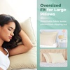 image:imageSnugglePedic Pillow Case  Kids 16 x 22 White Pillow Cases wBreathable Stretch Knit CottonKing