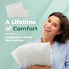 image:imageSnugglePedic Pillow Covers  Zippered Body Pillow Protector wKool Flow Technology 20x54 Inches  Made in The USAWhite