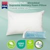 image:imageSnugglePedic Standard Shredded Memory Foam Pillow for Sleeping  Cooling and Neck Back and Shoulder Support  Ideal for Side Sleepers Pregnancy Dorm Rooms and Travel  USA QualityStandard  Supreme