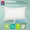 image:imageSnugglePedic Standard Shredded Memory Foam Pillow for Sleeping  Cooling and Neck Back and Shoulder Support  Ideal for Side Sleepers Pregnancy Dorm Rooms and Travel  USA QualityKing  Supreme