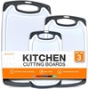 image:imageCutting Boards for Kitchen  BPAFree Chopping Board  Different Sizes amp Non Slip Handles  Reversible Large Cutting Board Set  Unique Gifts for Cooks Who Have Everything  3Pack GrayGray