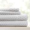 image:imageLinen Market DoubleBrushed Microfiber Queen Sheet Set 4 Piece  OekoTEX Certified Ultra Soft amp WrinkleFree  16 Deep Pocket Sheets  Easy Care Queen Size  IvoryHoneycomb Light Gray