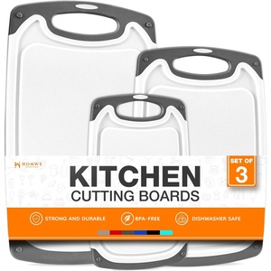 image:imageCutting Boards for Kitchen  BPAFree Chopping Board  Different Sizes amp Non Slip Handles  Reversible Large Cutting Board Set  Unique Gifts for Cooks Who Have Everything  3Pack GrayGray on Gray