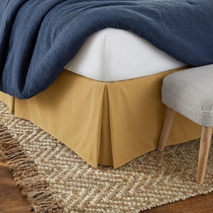 image:imageLinen Market Bed Skirt  Ultra Soft Microfiber  Easy Fit with 14 Inch Tailored Drop  Hotel Quality Shrinkage amp Fade Resistant  Bed Cover  Queen Bed Set  Bedroom Dcor  Light GrayGold