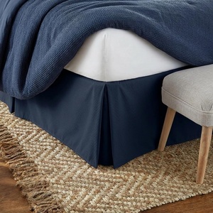 image:imageLinen Market Bed Skirt  Ultra Soft Microfiber  Easy Fit with 14 Inch Tailored Drop  Hotel Quality Shrinkage amp Fade Resistant  Bed Cover  Queen Bed Set  Bedroom Dcor  Light GrayNavy