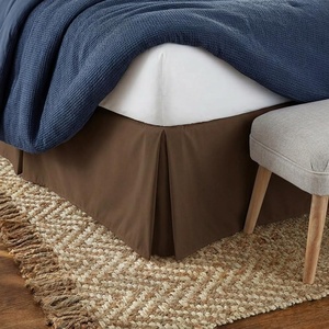 image:imageLinen Market Bed Skirt  Ultra Soft Microfiber  Easy Fit with 14 Inch Tailored Drop  Hotel Quality Shrinkage amp Fade Resistant  Bed Cover  Queen Bed Set  Bedroom Dcor  Light GrayChocolate
