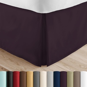 image:imageLinen Market Bed Skirt  Ultra Soft Microfiber  Easy Fit with 14 Inch Tailored Drop  Hotel Quality Shrinkage amp Fade Resistant  Bed Cover  Queen Bed Set  Bedroom Dcor  Light GrayPurple
