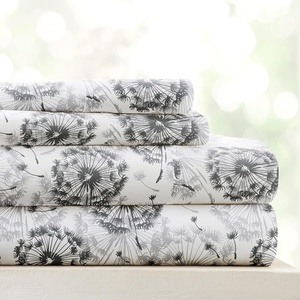 image:imageLinen Market DoubleBrushed Microfiber Queen Sheet Set 4 Piece  OekoTEX Certified Ultra Soft amp WrinkleFree  16 Deep Pocket Sheets  Easy Care Queen Size  IvoryMake a Wish Gray