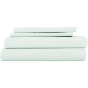 image:imageLinen Market DoubleBrushed Microfiber Queen Sheet Set 4 Piece  OekoTEX Certified Ultra Soft amp WrinkleFree  16 Deep Pocket Sheets  Easy Care Queen Size  IvoryMint