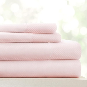 image:imageLinen Market DoubleBrushed Microfiber Queen Sheet Set 4 Piece  OekoTEX Certified Ultra Soft amp WrinkleFree  16 Deep Pocket Sheets  Easy Care Queen Size  IvoryMy Heart Pink