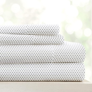 image:imageLinen Market DoubleBrushed Microfiber Queen Sheet Set 4 Piece  OekoTEX Certified Ultra Soft amp WrinkleFree  16 Deep Pocket Sheets  Easy Care Queen Size  IvoryStippled Gray