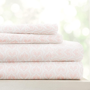 image:imageLinen Market DoubleBrushed Microfiber Queen Sheet Set 4 Piece  OekoTEX Certified Ultra Soft amp WrinkleFree  16 Deep Pocket Sheets  Easy Care Queen Size  IvoryClassic in Pink