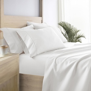 image:imageLinen Market DoubleBrushed Microfiber Queen Sheet Set 4 Piece  OekoTEX Certified Ultra Soft amp WrinkleFree  16 Deep Pocket Sheets  Easy Care Queen Size  IvoryAbsolute White