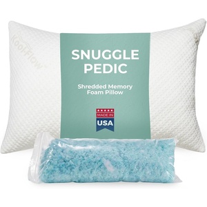 image:imageSnugglePedic Adjustable Memory Foam Pillows  GreenGold Certified Pillow w Viscose of Bamboo Cover for Side Stomach amp Back Sleepers  Made in the USA  StandardKing  Supreme