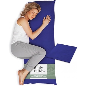 image:imageSnugglePedic Body Pillow for Side Sleepers for Adults  Full Body Maternity Pillow Support Legs Belly amp HIPS  Shredded Memory Foam amp Cooling Pregnancy Pillow Cover  20x54 NavyNavy