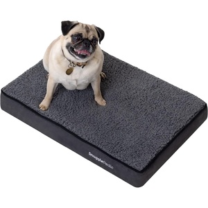 image:imageSnugglePedic Memory Foam Dog Bed  Plush Waterproof Pet Beds wRemovable Inner and Outer Cover AntiSlip Bottom and Faux Suede Fabric  Orthopedic Dog Beds for Large DogsSmall